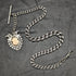Around 1887 British Antique Sterling Silver Albert Chain 49g Sterling Silver Medal Fob